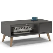 Ławy i stoliki kawowe - Stolik kawowy, SKAND, 80x40x35 cm, grafit, mat - miniaturka - grafika 1