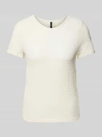 Koszulki i topy damskie - T-shirt o kroju regular fit z efektem marszczenia model ‘ELENE’ - miniaturka - grafika 1