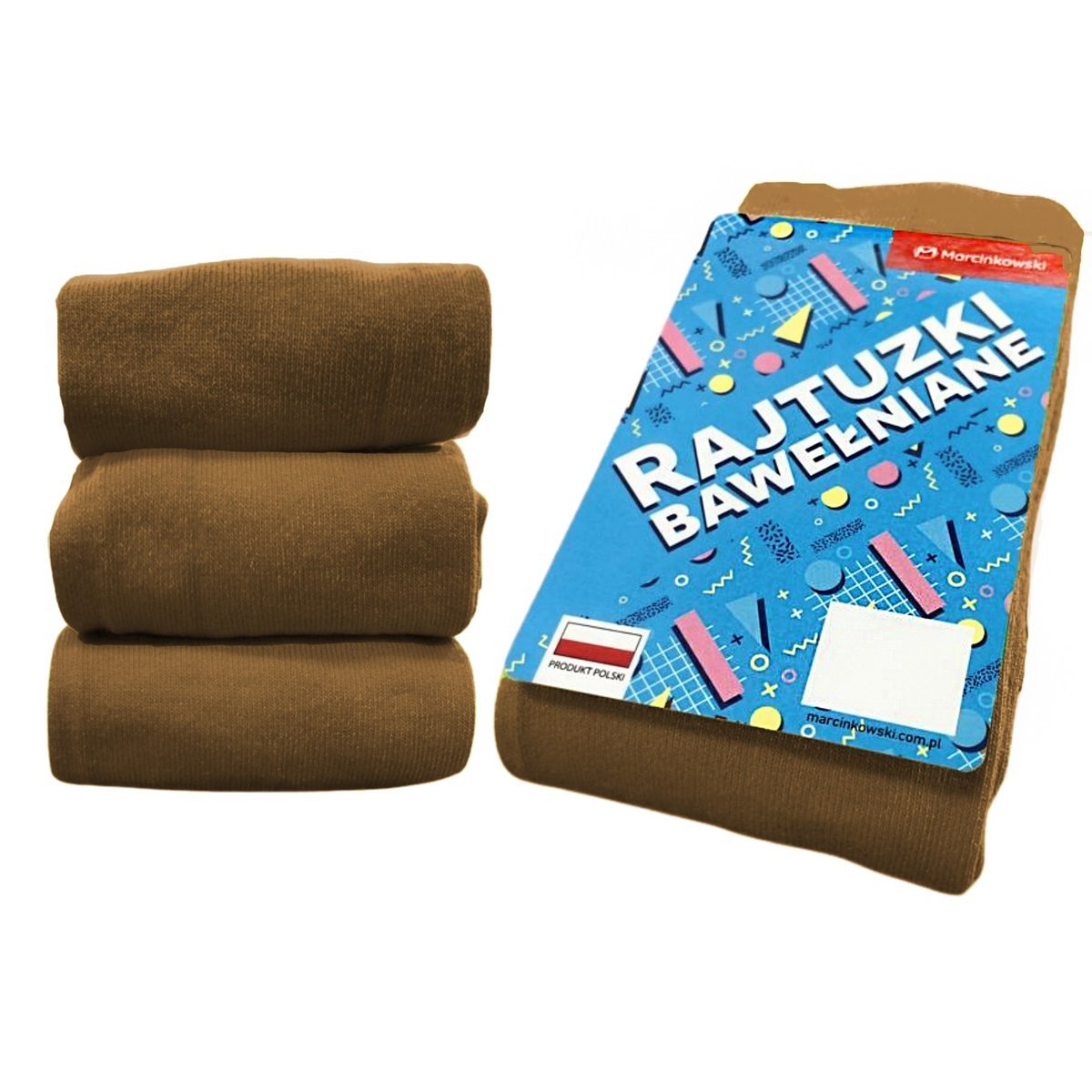 Rajstopy Dziecięce Bawełniane Ciepłe Grube Rajtuzy Dla Chłopca Dziewczynki Brązowe 116/122