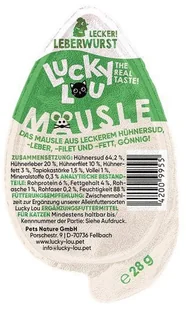 Lucky Lou Mausle Kiełbasa z wątróbki 28g - Przysmaki dla kotów - miniaturka - grafika 1