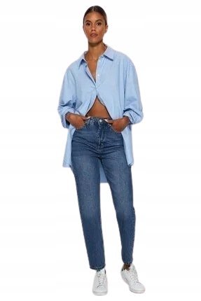 TRENDYOL JEANSY MOM JEANS WYSOKI STAN W NIEBIESKIM KOLORZE 36 5_A