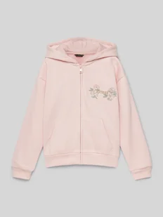 Bluza rozpinana z wyhaftowanym logo - Kurtki i płaszcze dla dziewczynek - miniaturka - grafika 1
