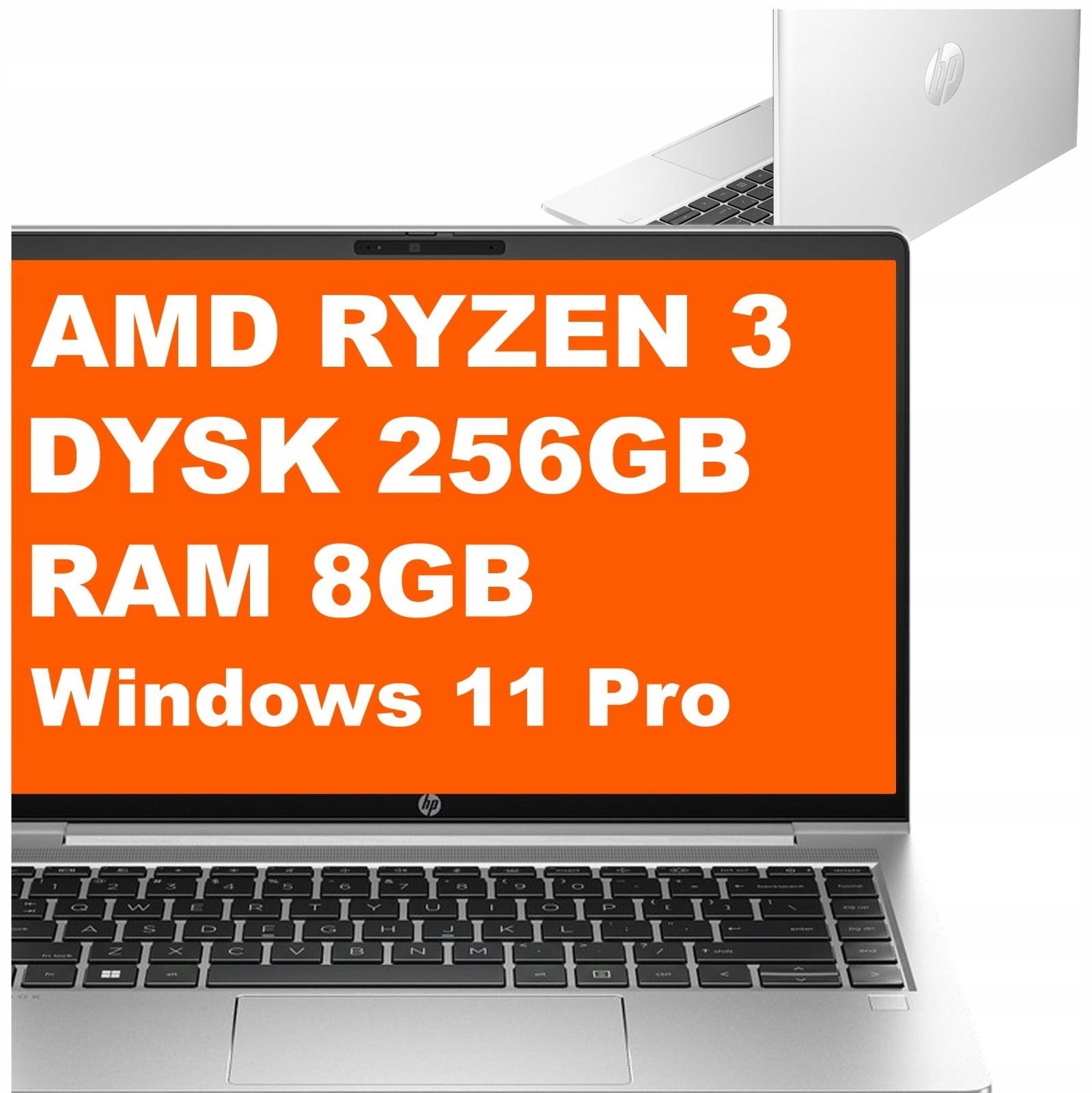HP ProBook 455 G10 / 70Z72AV / Ryzen 3 / 8GB / 256GB / Radeon / FullHD / Dotyk / Win 11 Pro / Srebrny