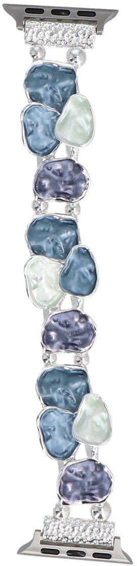GlacierX bransoleta do smartwatcha Gleam Ruffle Stretch Bracelet Ice Blue do Apple Watch 38/40/41mm Niebieska