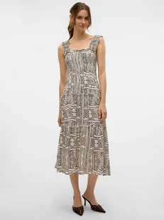 Vero Moda Sukienka w kolorze beżowym - Sukienki - miniaturka - grafika 1