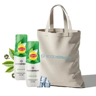 Syropy i koncentraty owocowe - Zestaw Syrop SodaStream Lipton Ice Tea Green 2x440ML + Torba - miniaturka - grafika 1