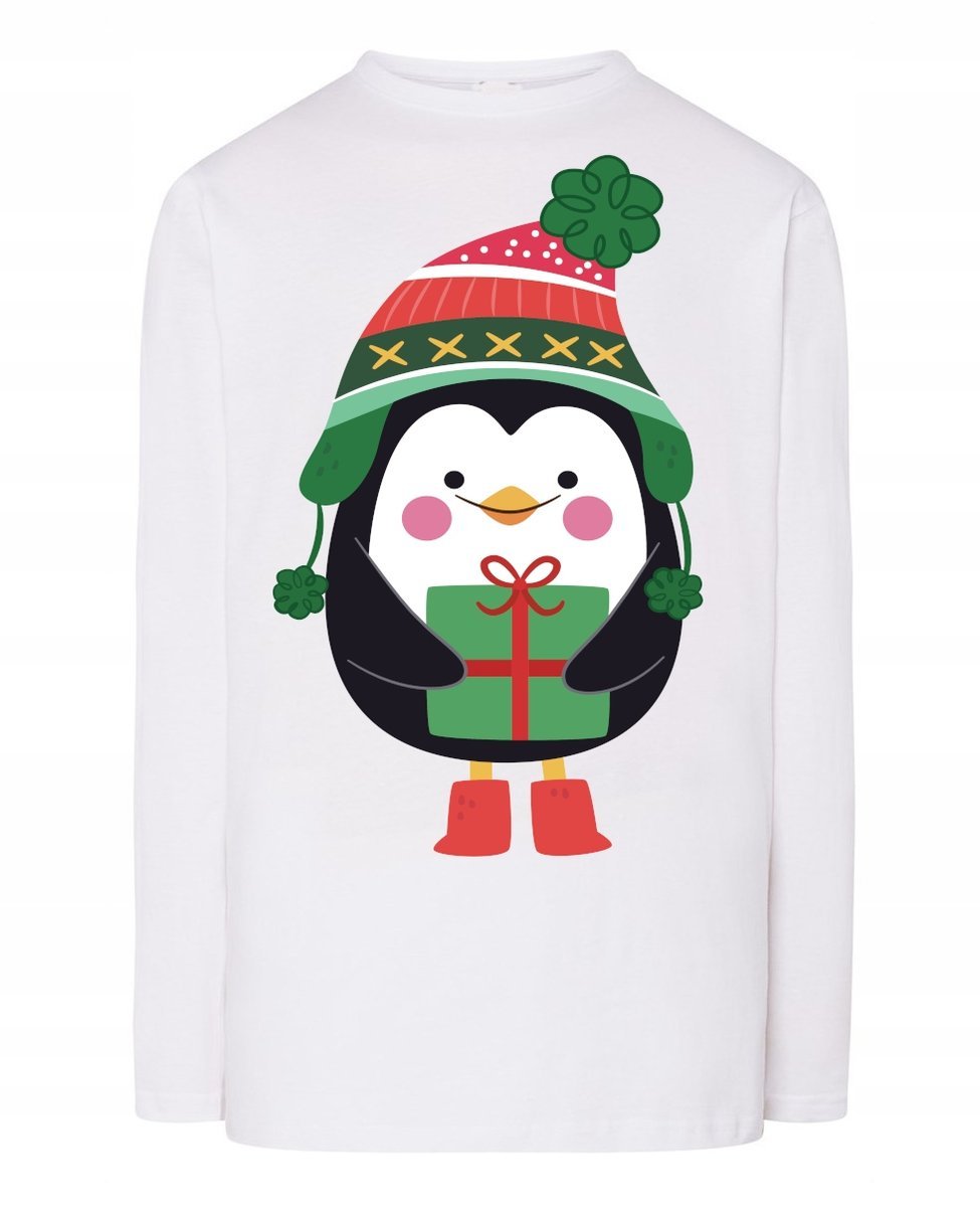 Longsleeve męski nadruk Pingwin Rozm.XL