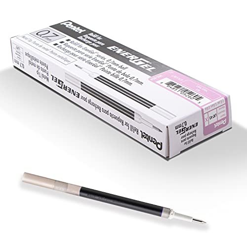 Pentel LR7-V3X wkład do długopisów EnerGel 0,7 kulka = grubość kreski 0,35 mm, 12 sztuk, fioletowy