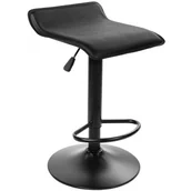 Taborety i hokery - Hoker Obrotowy Czarny Z Regulacją Wysokości K1-C68 - miniaturka - grafika 1