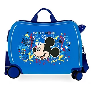 Disney Mickey Colour Mayhem walizka dziecięca, niebieska, 50 x 38 x 20 cm, twardy plastik, z boku, 34 l, 1,8 kg, 4 bagaż podręczny - Walizki - miniaturka - grafika 1