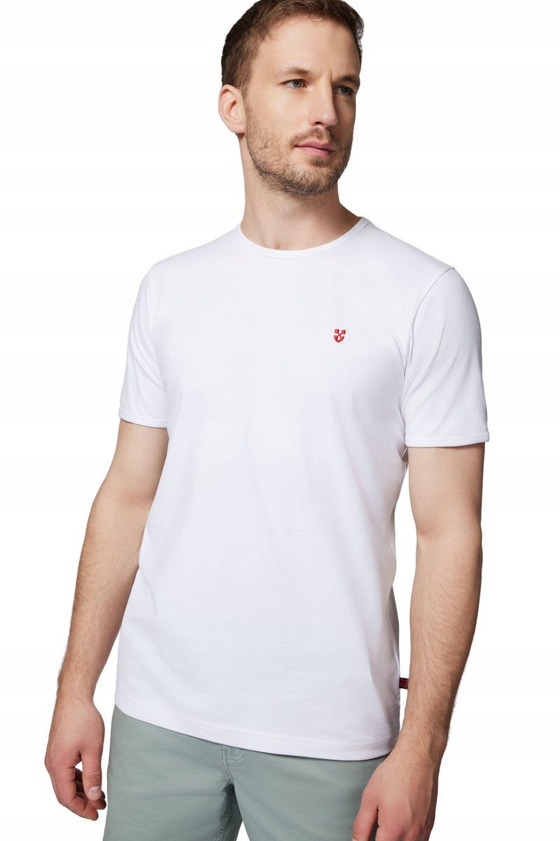 Koszulka T-shirt Męska Bawełniana Biała z Haftem Próchnik PM5 4XL