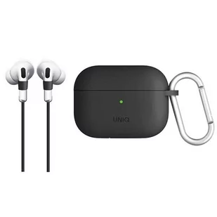 UNIQ UNIQ etui Vencer AirPods Pro Silicone szary/charcoal dark grey UNIQ246GRY - Akcesoria do słuchawek - miniaturka - grafika 1