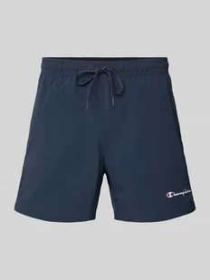 Spodenki kąpielowe o kroju regular fit z wyhaftowanym logo - Kąpielówki męskie - miniaturka - grafika 1