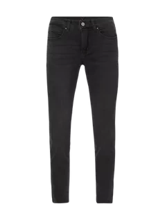 Spodnie damskie - Jeansy w dekatyzowanym stylu o kroju skinny fit - grafika 1
