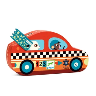DJECO Puzzle WYŚCIGÓWKA 16 el. - Puzzle - miniaturka - grafika 1