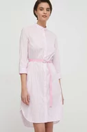 Sukienki - Joop! sukienka kolor różowy mini rozkloszowana - miniaturka - grafika 1