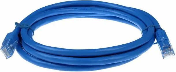 Kabel sieciowy ACT U/UTP, CAT 6, RJ-45 - RJ-45, 5,0 m, Przewody miedziane, Niebieski, Opakowanie zbiorcze