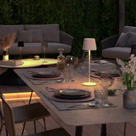 Lampy stojące - Müller Licht tint lampa stołowa LED Dalia, aluminium, biały - miniaturka - grafika 1