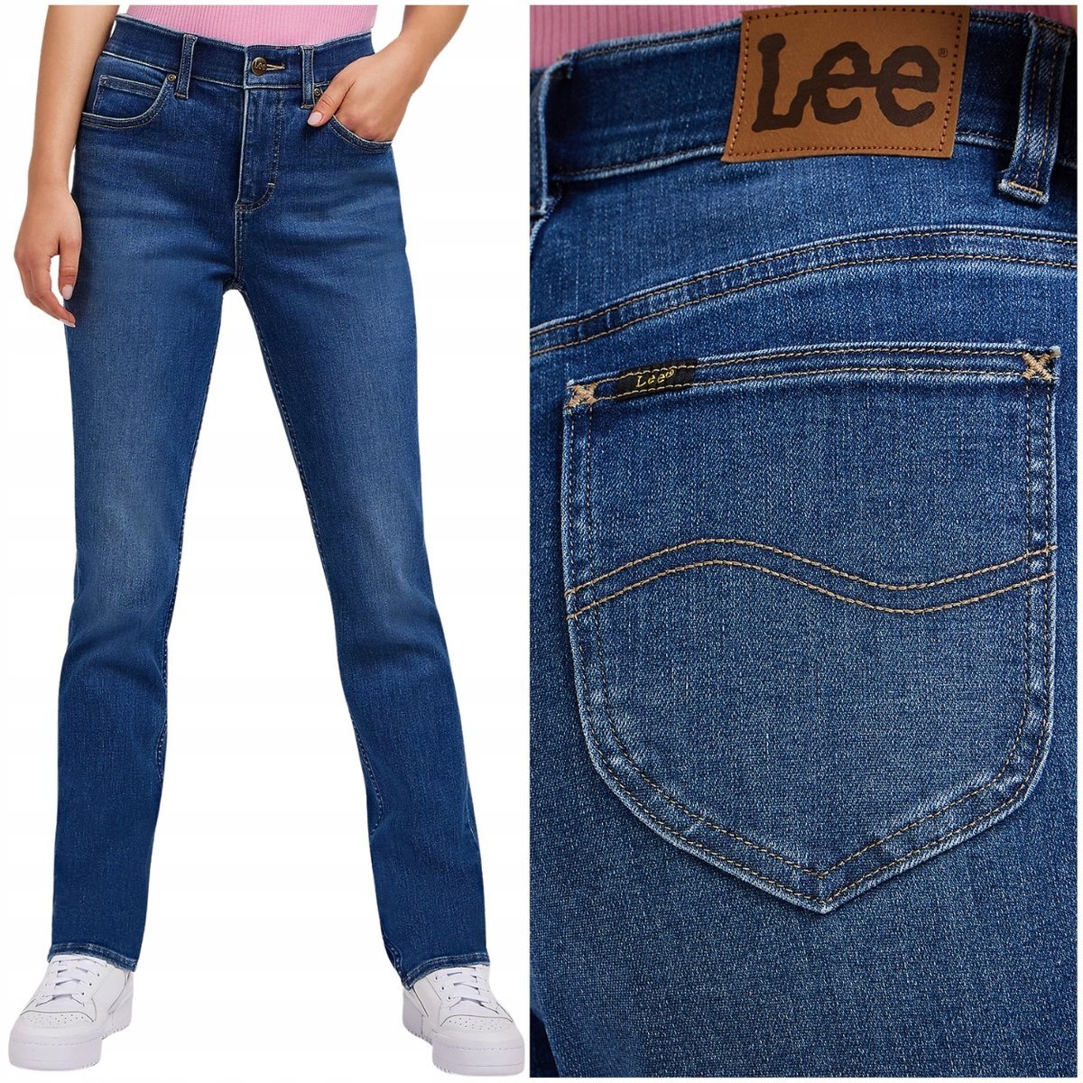 Lee ULC STRAIGHT DżINS wygodne proste damskie spodnie jeansowe W28 L31