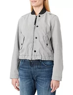 Kurtki damskie - G-STAR RAW Damska kurtka bomberka ze sznurkiem, Szary (Sun Faded Grey Limestone D20599-d109-d127), S - miniaturka - grafika 1
