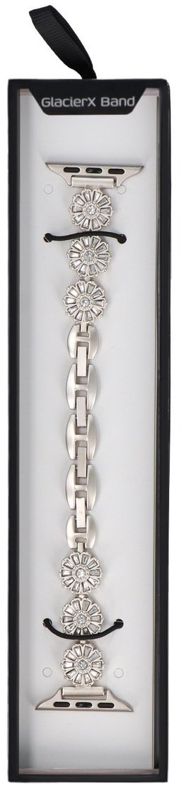 GlacierX bransoleta do smartwatcha Zirconia Flower Chain Bracelet Cosmic Glow do Apple Watch 38/40/41mm