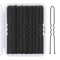 Ozdoby do włosów - TEMU 100 szt. U-kształtnych spinek do włosów 2,76 cala z pudełkiem do przechowywania, idealne dla kobiet, spinki do długich włosów, do bezpiecznych - miniaturka - grafika 1