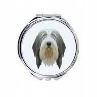 Lusterka do makijażu - Bearded Collie Lusterko składane Pies geometryczny - miniaturka - grafika 1