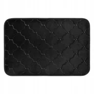 Dywaniki łazienkowe - Dywanik łazienkowy antypoślizgowy z pianką miękki 40x60 cm czarny stylowy - miniaturka - grafika 1