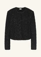 Kurtki damskie - Ichi Kurtka Ihninky Z Błyszczącą Przędzą I Cekinami schwarz - miniaturka - grafika 1