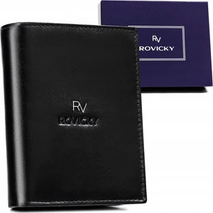 Rovicky Stylowy, skórzany portfel męski bez zapięcia - Rovicky NoSize - Portfele - miniaturka - grafika 1