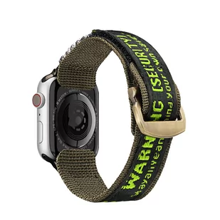 Dux Ducis Strap (Outdoor  Version) pasek Apple Watch Ultra, SE, 8, 7, 6, 5, 4, 3, 2, 1 (49, 45, 44, 42  mm) nylonowa opaska bransoleta czarno-zielony - Akcesoria do smartwatchy - miniaturka - grafika 2