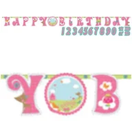 Gadżety dla niej i dla niego - Amscan Baner "Woodland Princess", różowy, 320 cm 121623 - miniaturka - grafika 1