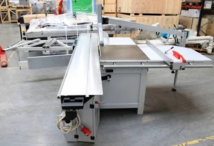 Piła formatowa używana 2019r., piła główna i podcinak na osobnych silnikach (max długość podcinania: 3200 mm, stół roboczy: 1000 x 700 mm) 44381570 - Inne urządzenia budowlane - miniaturka - grafika 7