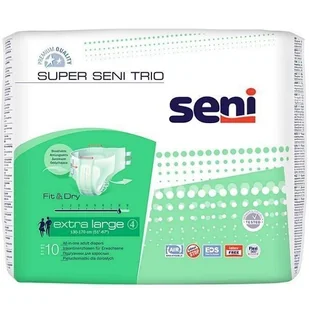 SENI SUPER TRIO XL (130-170cm) Pieluchomajtki 10 szt. - Bielizna lecznicza - miniaturka - grafika 2