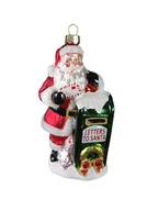 Bombki - Szklana bombka święty Mikołaj 15 cm - miniaturka - grafika 1