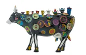 Figurki dekoracyjne - CowParade, figurka-krówka THE MOO POTHER, bardzo duża/poliresing - miniaturka - grafika 1