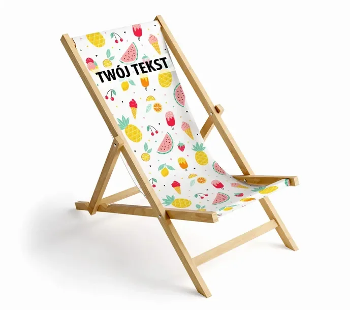 LEŻAK letnie owoce i lody z Twoim tekstem L54