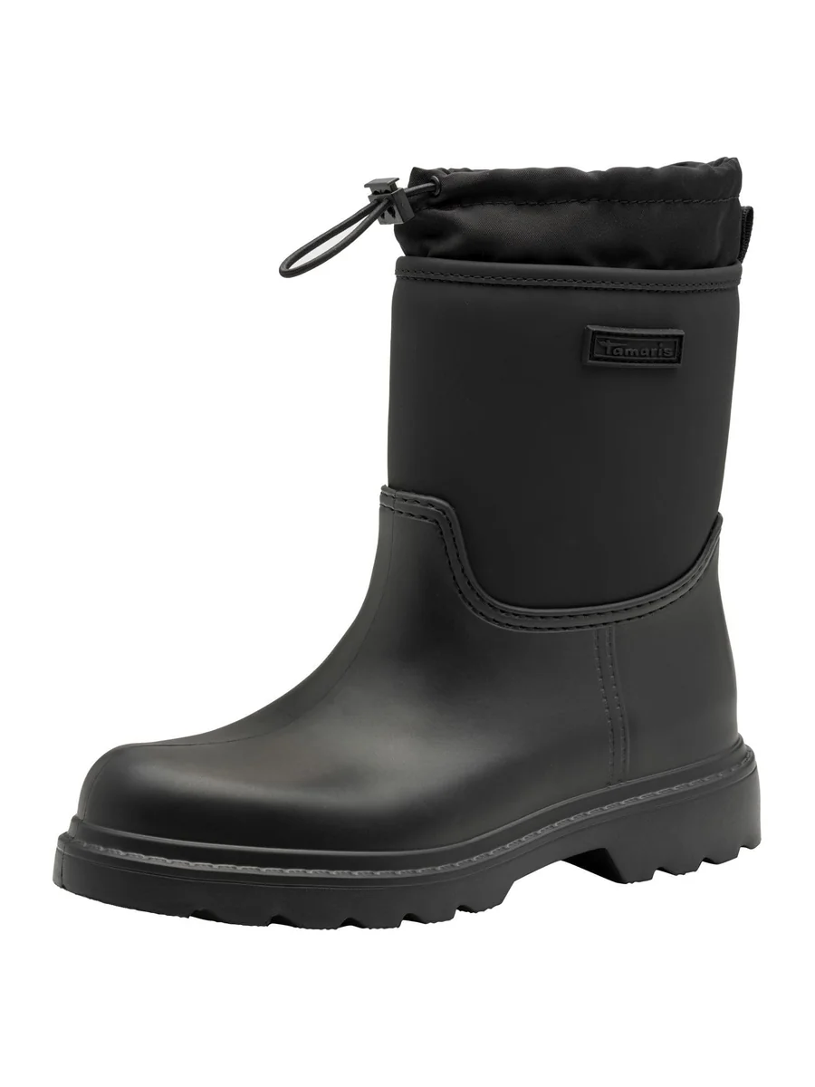 Tamaris Damen Rubberboot 1-25415-45, damskie kalosze gumowe, czarne, 36 EU, czarne, 36 EU