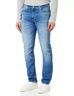 Spodenki męskie - Calvin Klein Jeans Męskie spodnie slim, Dżinsowa średnia, 38W x 32L - miniaturka - grafika 1