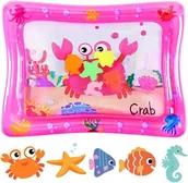 Maty edukacyjne - DMUCHANA MATA WODNA SENSORYCZNA DLA NIEMOWLĄT SKŁADANA NA LATO PLAŻE LEKKA - miniaturka - grafika 1