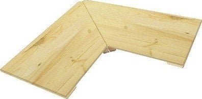 Wamar-Sosenka Narożna półka pełna do regału MAXI 82,5x44,5 cm Naturalna Surowa Drewno sosnowe / Wamar-Sosenka