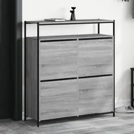Szafki na buty - Szafka na buty z 4 klapami szara Sonoma 100x34x112 cm - miniaturka - grafika 1