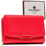 Portfele - PETERSON portfel damski ze skóry ekologicznej saffiano RFID - miniaturka - grafika 1