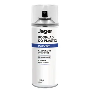 Farba podkładowa 0.4 l bezbarwny mat Jeger - Farby i lakiery w sprayu - miniaturka - grafika 1