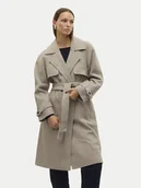 Płaszcze damskie - Vero Moda Płaszcz przejściowy Pop Miley 10319995 Beżowy Regular Fit - miniaturka - grafika 1