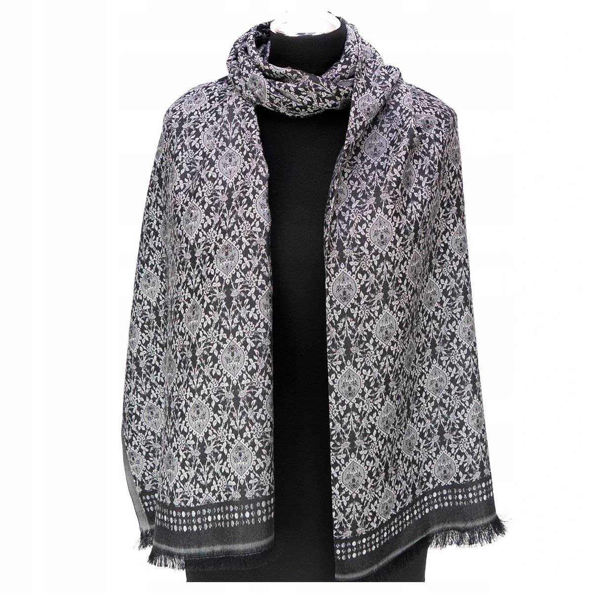 Szal Szalik Elegancki Orientalny Wzór Turecki Jedwab Świt Nad Bosforem