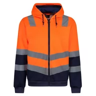 Bluzy męskie - Regatta Professional Męska Bluza z Kapturem Odblaskowa Hoodie Pomarańczowo-granatowy, Rozmiar: L - miniaturka - grafika 1