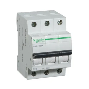 Schneider Electric Wyłącznik nadprądowy K60N 3P 25A B A9K01325 - Bezpieczniki elektryczne - miniaturka - grafika 2