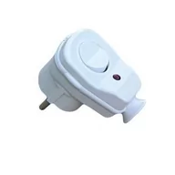 Kostki, złączki, wtyczki - Wtyczka kątowa AEP + wyłącznik + dioda 10/16 A - miniaturka - grafika 1