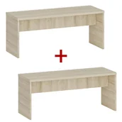 Wyposażenie sportowe i gimnastyczne - Ławka szatniowa 1+1 GRATIS, 1000 mm, dąb naturalny - miniaturka - grafika 1